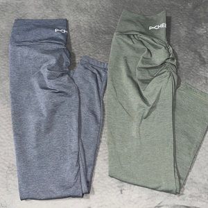 2 leggings with cross front. Size medium worn once each.